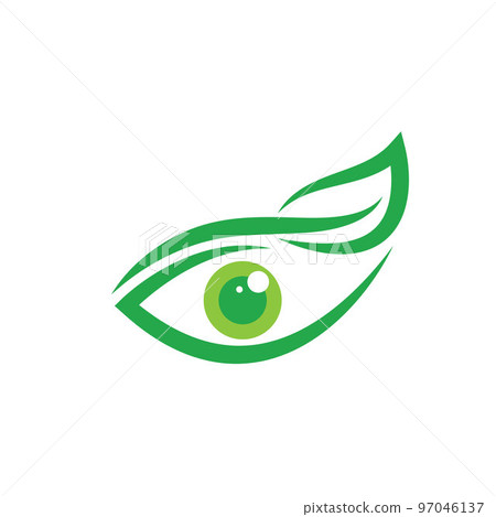eye leaf icon vector illustration concept design template eye leaf icon vector illustration concept design template 97046137