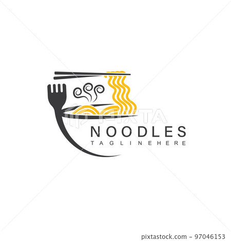 noodles vector icon illustration concept design template 97046153