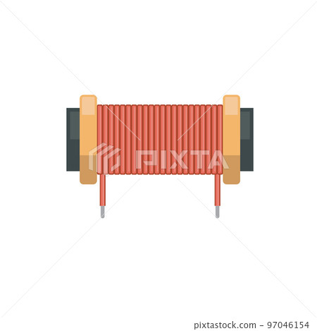 coil inductor vector element concept design  illustration 97046154