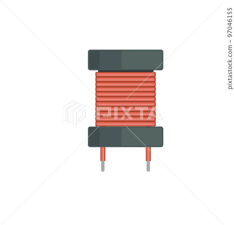 coil inductor vector element concept design illustration coil inductor vector element concept design illustration 97046155