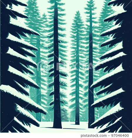 Vintage Christmas landscape wide background Illustration retro Christmas landscape background, with echoes, snowy and elegant winter and new year holidays. Winter rural landscape. Vector illustration Vintage Christmas landscape wide background Illustration retro Christmas landscape background, with echoes, snowy and elegant winter and new year holidays. Winter rural landscape. Vector illustration 97046400