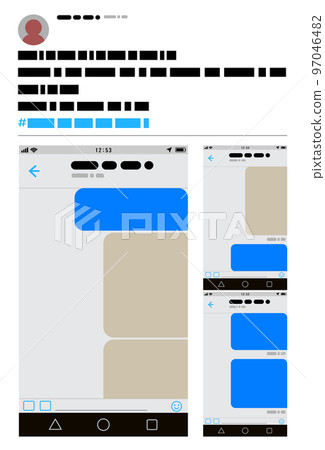 SNS畫面消息聊天 97046482