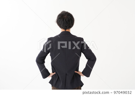 Back portrait of a man in his twenties 97049032