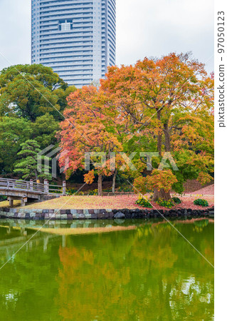 東京的秋天，有秋葉的濱離宮花園 97050123