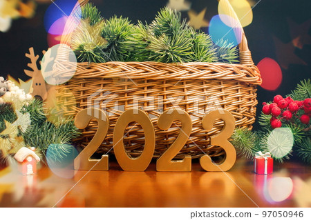 New Year's Eve 2023 Celebration Background. Happy New Year 2023. 97050946