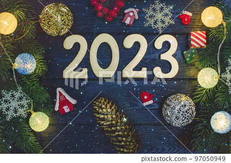 New Year's Eve 2023 Celebration Background. Happy New Year 2023. 97050949