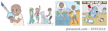 可持續發展目標 6. 世界各地的安全飲用水和廁所 材料收集 3 可持續發展目標 6. 世界各地的安全飲用水和廁所 材料收集 3 97051619