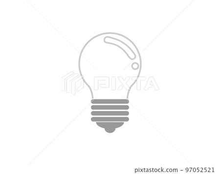 Transparent light bulb simple illustration Transparent light bulb simple illustration 97052521