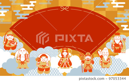 Shichifukujin New Year title frame 97053344