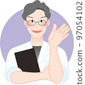Guiding elderly doctors and nurses, white-robed teachers, researchers, etc. 97054102