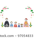 New Year's dress family illustration material 97054833