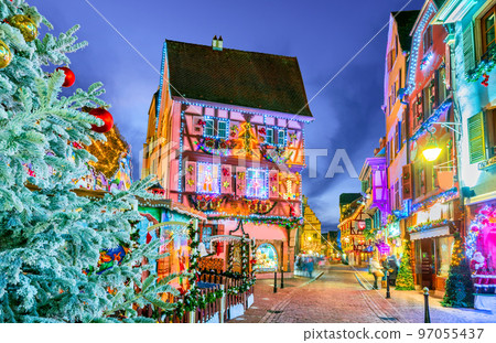 Colmar, France. Famous Marche de Noel in Alsace, Haut-Rhin Colmar, France. Famous Marche de Noel in Alsace, Haut-Rhin 97055437