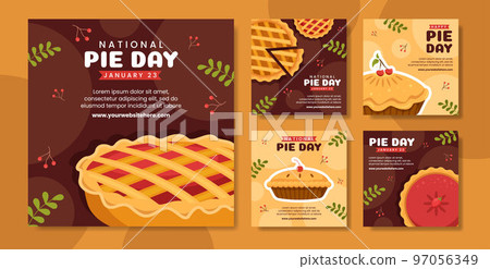 National Pie Day Social Media Post Flat Cartoon Hand Drawn Templates Illustration National Pie Day Social Media Post Flat Cartoon Hand Drawn Templates Illustration 97056349