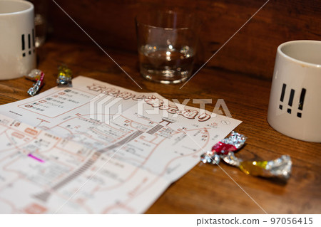 Cafe scenery to plan sightseeing 97056415