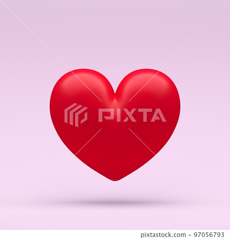 3d couple of hearts on extra light pink pastel background with clear shadow illustration. 3d render love or like. 3d couple of hearts on extra light pink pastel background with clear shadow illustration. 3d render love or like. 97056793