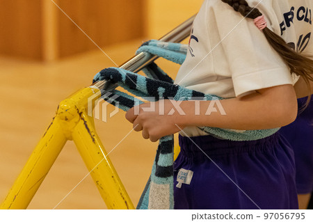 Image image of elementary school students exercising in the gym Image image of elementary school students exercising in the gym 97056795