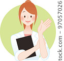 Long female doctors and nurses, professors in white coats, researchers, etc. 97057026