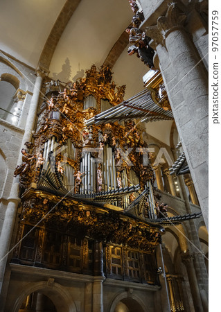 Organ of the Santiago de Compostela Cathedral, Galicia, Spain Organ of the Santiago de Compostela Cathedral, Galicia, Spain 97057759