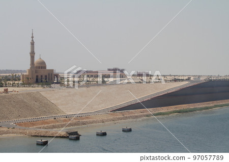 A mosque built in the desert along the Suez Canal A mosque built in the desert along the Suez Canal 97057789