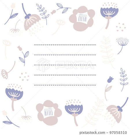 Scandinavian frame in purple and pink Scandinavian frame in purple and pink 97058310