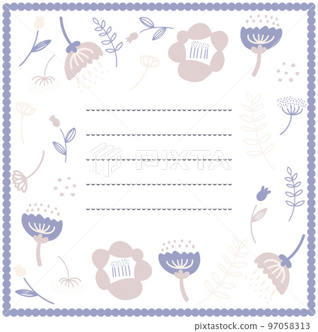 Scandinavian frame in purple and pink Scandinavian frame in purple and pink 97058313