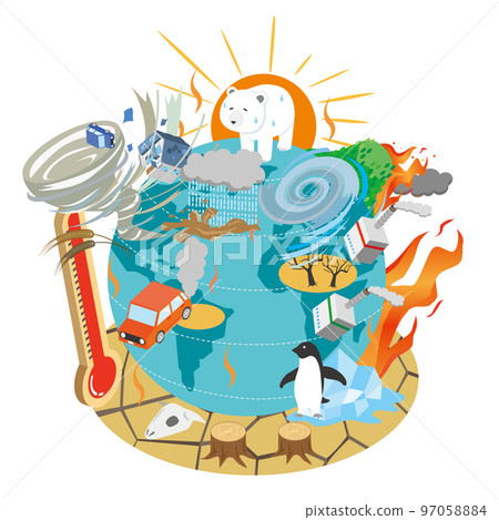 Image illustration of global warming Image illustration of global warming 97058884