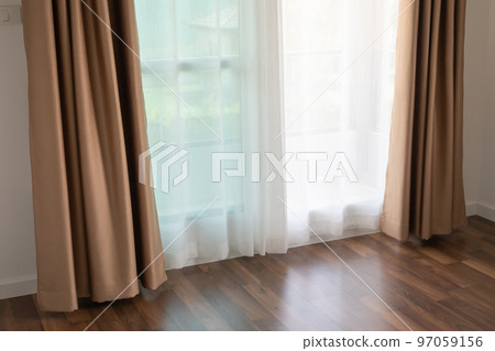 Curtain window interior decoration in living room 97059156