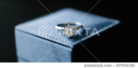 wedding diamond ring on jewelry box wedding diamond ring on jewelry box 97059180