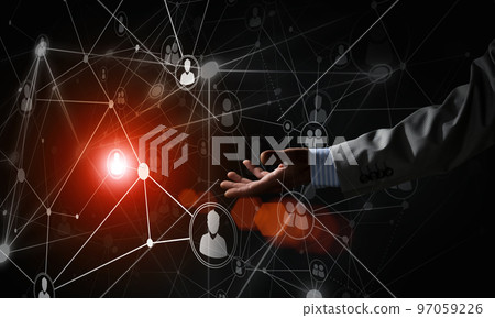 Presenting modern wireless technologies as means of communucation and networking on dark background Presenting modern wireless technologies as means of communucation and networking on dark background 97059226