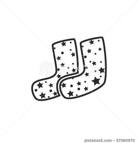 sock icon vector 97060970
