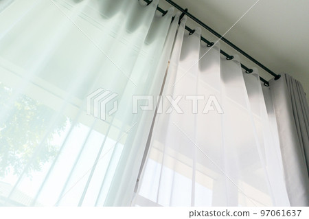 Curtain window interior decoration in living room Curtain window interior decoration in living room 97061637