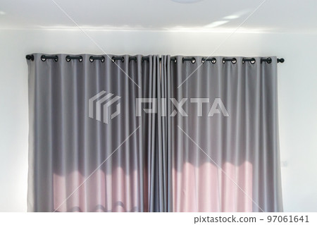 Curtain window interior decoration in living room 97061641
