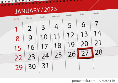 Calendar 2023, deadline, day, month, page, organizer, date, january, friday, number 27 Calendar 2023, deadline, day, month, page, organizer, date, january, friday, number 27 97062416