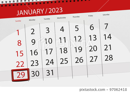 Calendar 2023, deadline, day, month, page, organizer, date, january, sunday, number 29 Calendar 2023, deadline, day, month, page, organizer, date, january, sunday, number 29 97062418