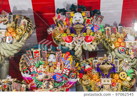 Tori no Ichi, Kumade, thriving business, vivid colors, family safety, shrine, year-end, New Year's 97062545