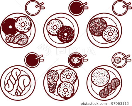 Donut and hot drink L 97063113