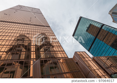 City skyline with tall business skyscrapers, Hong Kong City skyline with tall business skyscrapers, Hong Kong 97064017