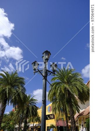 日本沖繩美國村的複古路燈 97064971