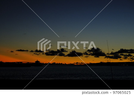 Sunset seen from Hirara Port in Miyakojima Sunset seen from Hirara Port in Miyakojima 97065025