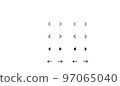 White arrow set for carousel slider that can be used in web design 97065040