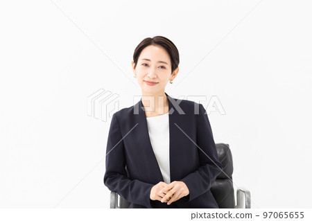 woman being interviewed 97065655