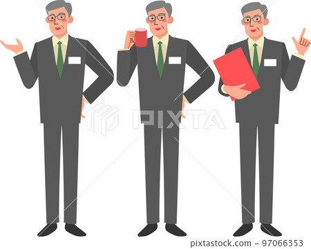 Senior businessman working in the office Senior businessman working in the office 97066353