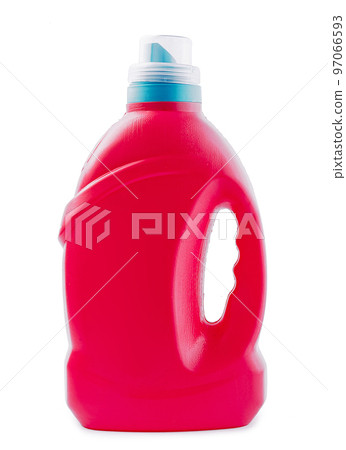 Red Detergent Bottle isolated on white background Red Detergent Bottle isolated on white background 97066593