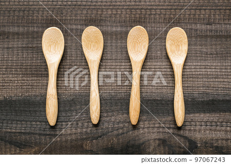wooden spoons on wooden table wooden spoons on wooden table 97067243