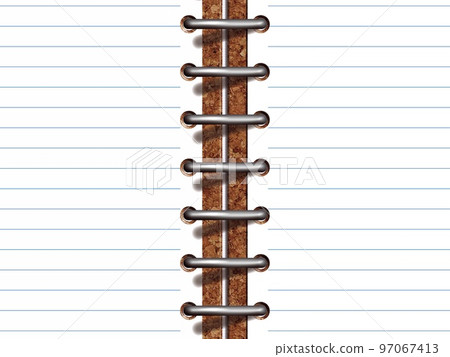 Open Ring Note Ring notebook opened blank page closeup background - Stock Illustration ...