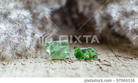 Green Apatite with Diopside Crystal Healing Stone Green Apatite with Diopside Crystal Healing Stone 97068316