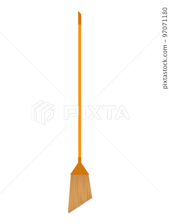Broom mop icon. Hygiene handling equipment object illustration, household mop or housework broom tool isolated on white background 97071180