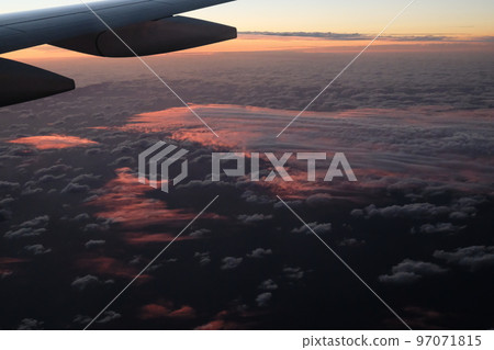 sunset sea of clouds 97071815