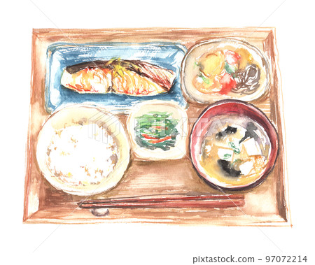Illustration of Ichiju Sansai painted by watercolor 97072214