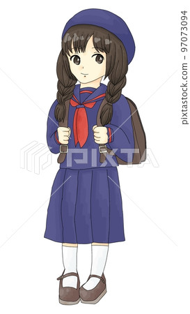 elementary school girl in uniform elementary school girl in uniform 97073094